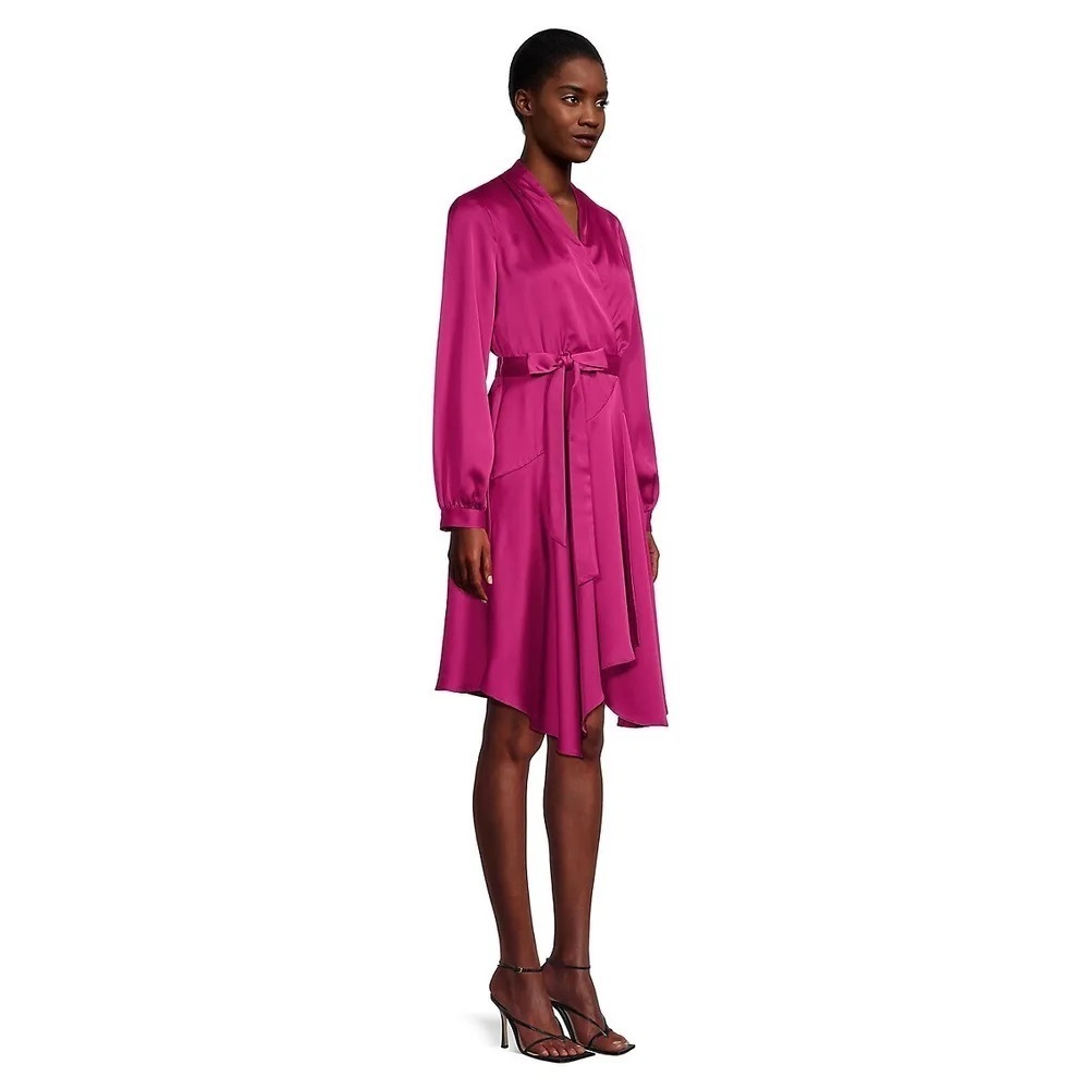 Gabby Skye
Satin Faux-Wrap Fit-&-Flare Dress
